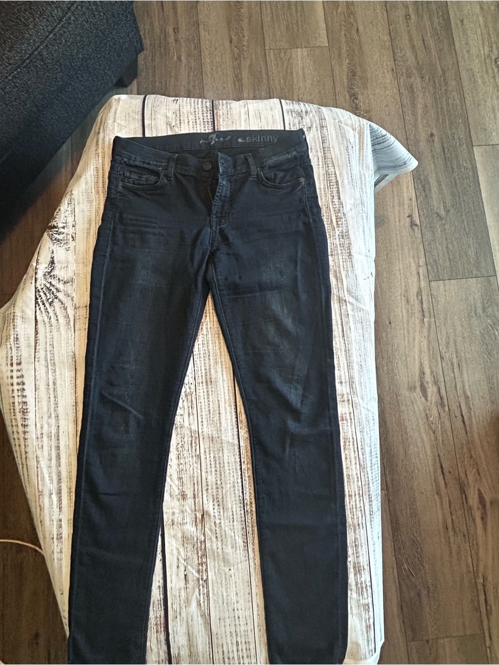 7 For All Mankind  luxe twilight blue Skinny Jeans